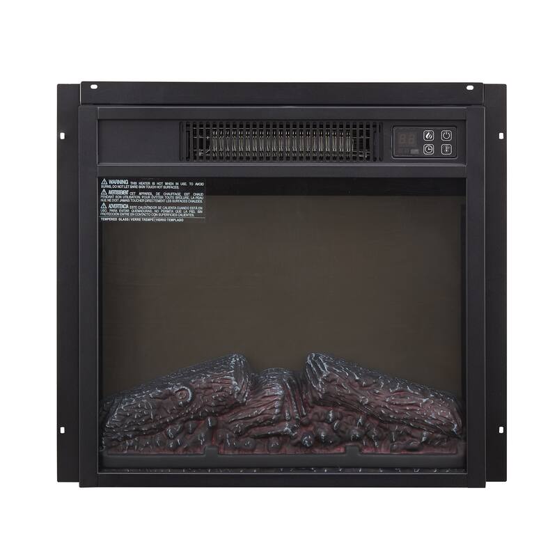 Electric Fireplace Insert 18" 1400W 120V ,Equipped with remote control, ultra thin heater with log set & realistic flame