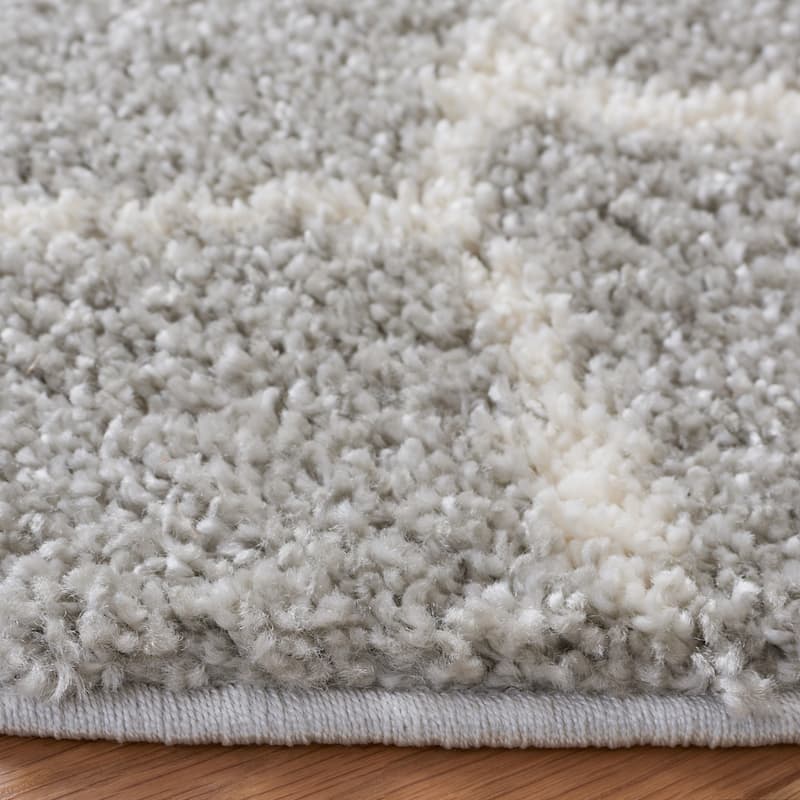 SAFAVIEH Berber Shag Toyo Light Grey/Cream Rug