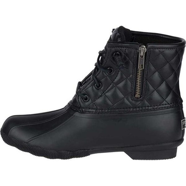 sperry all black duck boots