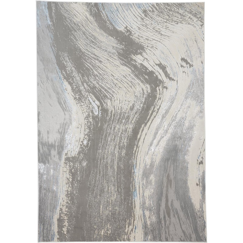 Teyap Power Loomed Abstract Modern Stain Resistant Area Rug By HomeRoots - 34' X '20' X '0.39