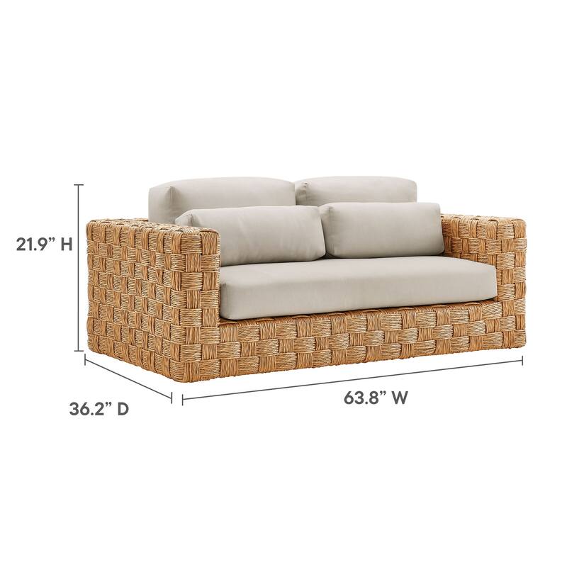 Thames 4-Piece Outdoor Patio Wicker Outdoor Patio Rattan Furniture Set
