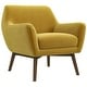 preview thumbnail 6 of 15, GDFStudio - Panom Modern Velvet Upholstery Lounge Chair with Walnut Wood Legs & High-density Foam Cushions