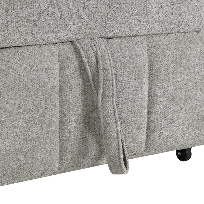 90" L-Shaped Warp Knitted Fabric Sectional Sofa with Storage Chaise