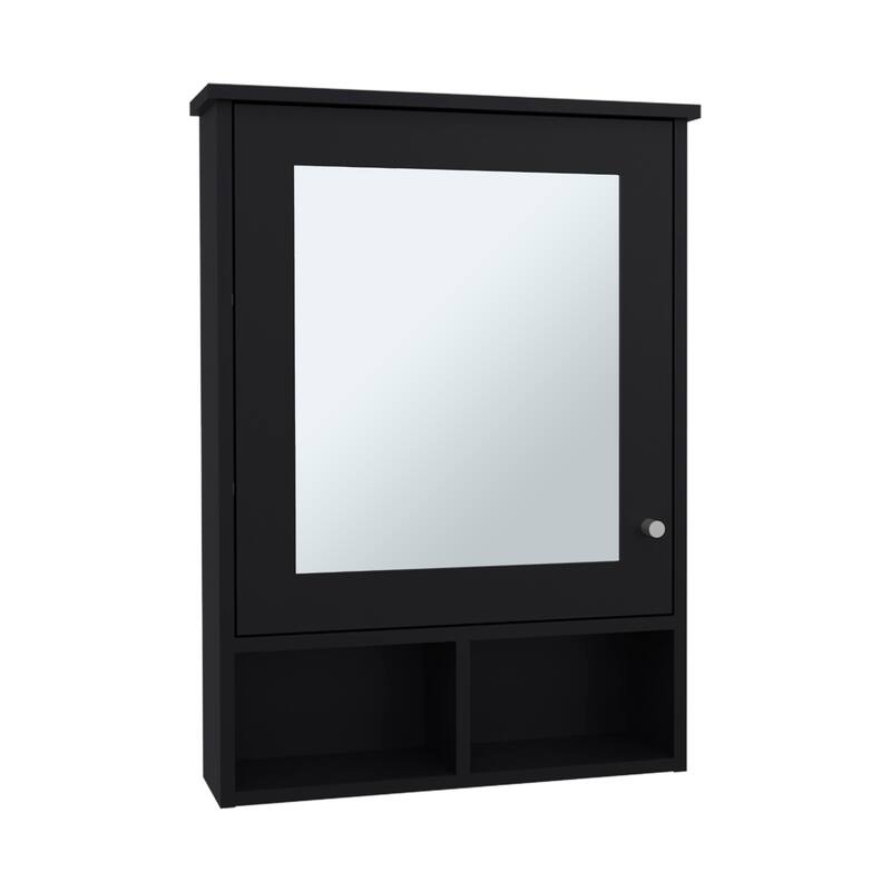 Wall-Mounted Medicine Cabinet with Mirror, 5 Shelves, 1 Door, Compact Storage Solution for Bathroom