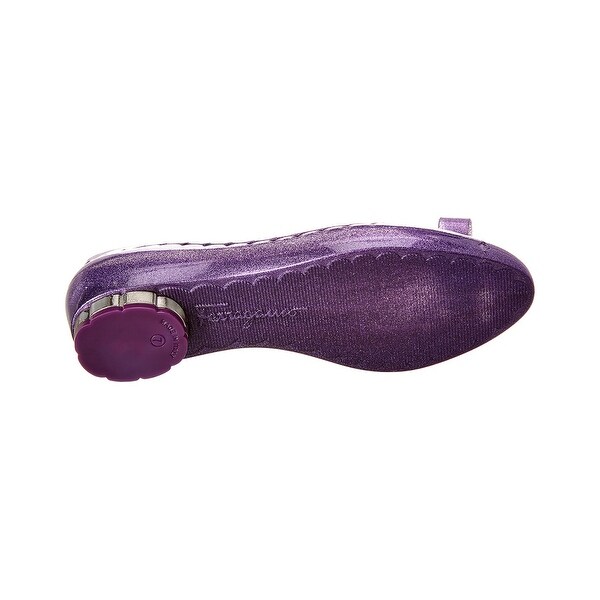 flower heel jelly ballet flat