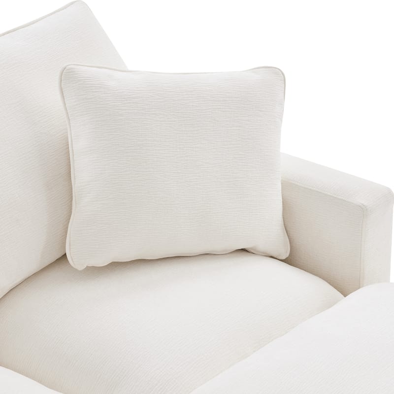 84" Modular Chenille 4-Seat Sofa Set with Removable Cushions