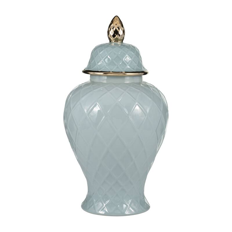 Sagebrook Home Gold Accented Glam Ginger Jar with Lid