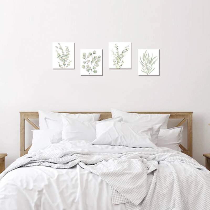 Wall Art, Sage Green Eucalyptus Leaf Prints
