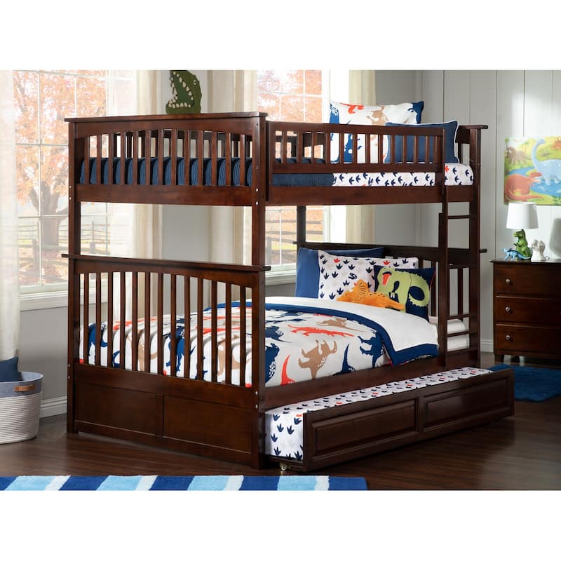 Bunk Bed with Trundle & Turbo Charger - Space Saving Twin Over Twin