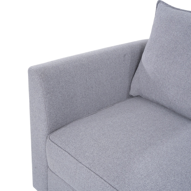 Modular 3 Piece Sofa with Soft Comfortable Seating Linen Sofa Couch with Sturdy Wooden Frame Ideal for Small Spaces