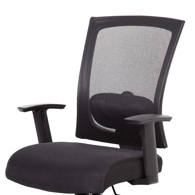 Rolling Task Chair, Black Mesh Back, Nylon Base, Height Adjustable