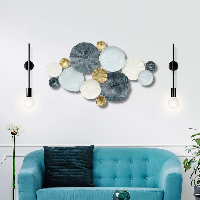 Saoirse Multi Round Panel Blue Nautical Wall Decor