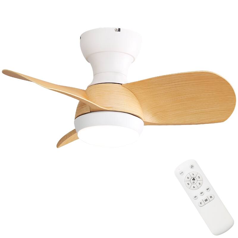 23" 29'' 42'' Flush Mount Ceiling Fan with Light and Remote Control for Small Room,Patio,Kitchen,Bedroom