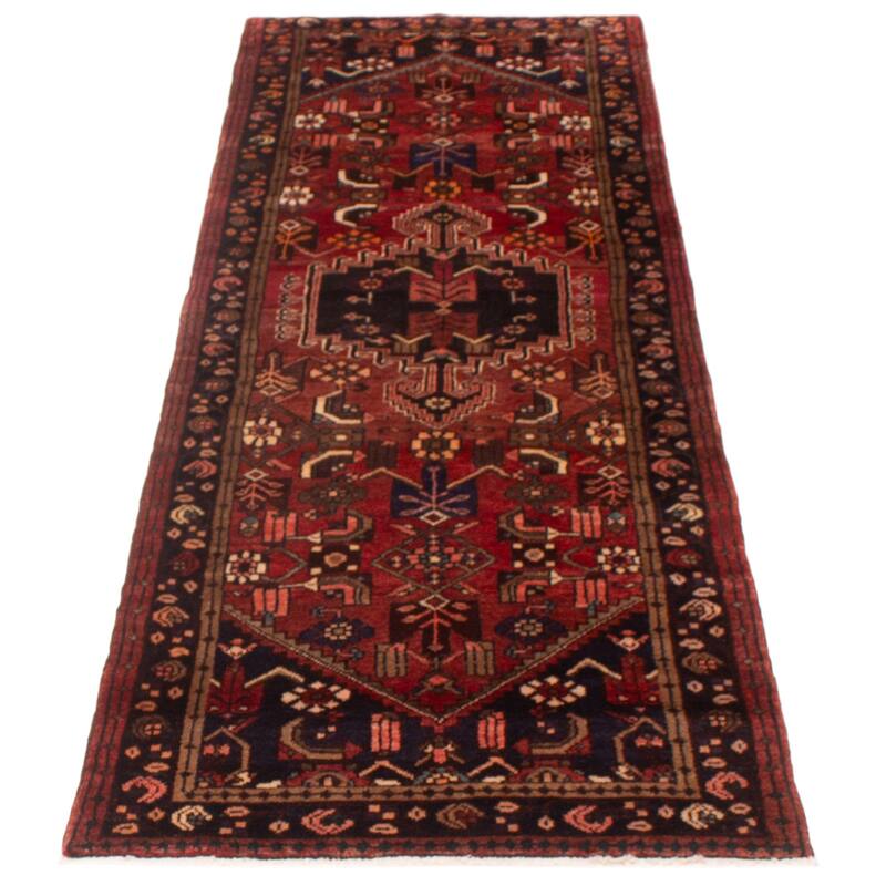 ECARPETGALLERY Hand-knotted Andelz Red Wool Rug - 3'6 x 9'10