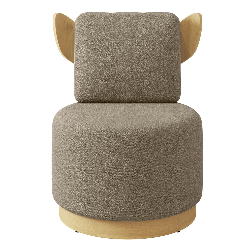 Corvus Dover Teddy Fabric Swivel Accent Chair 1pc