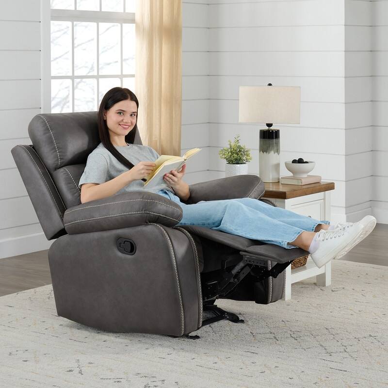 Spruce & Spring Lauren Manual Recliner Glider Rocker Chair for Living Room