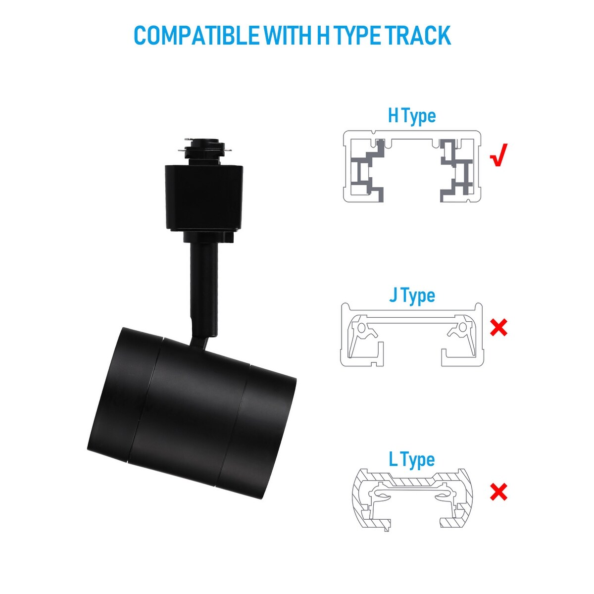 LED Track Lighting Heads Dimmable H Type Track Spotlight Fixtures 600lm 8.5W CRI90 36 Beam Angle 2700K Soft White 8Pack Bed Bath Beyond 42380176