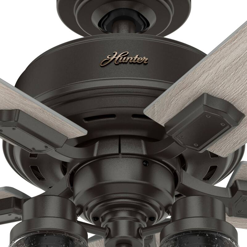 Hunter 44" Hartland Ceiling Fan with LED Light and Pull Chains - Farmhouse, Transitional