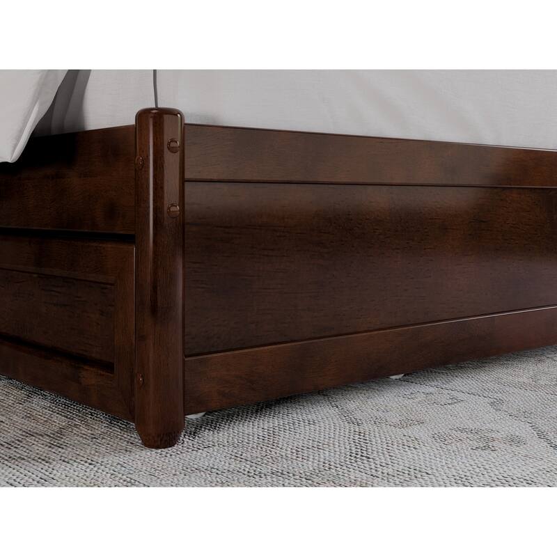 Clayton Platform Bed with Panel Footboard and Storage Drawers