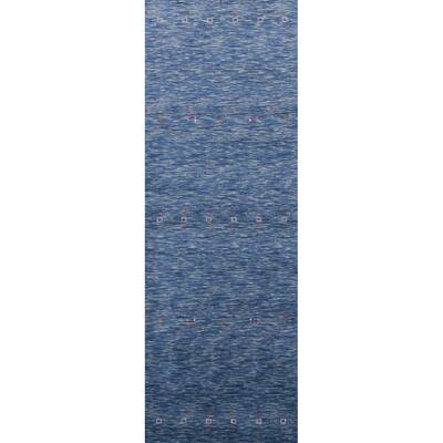 Hand Knotted Oriental 100% Wool Carpet Tribal Tribal Navy Blue & Blues Gabbeh Runner Rug - 9' 9'' X 2' 7''