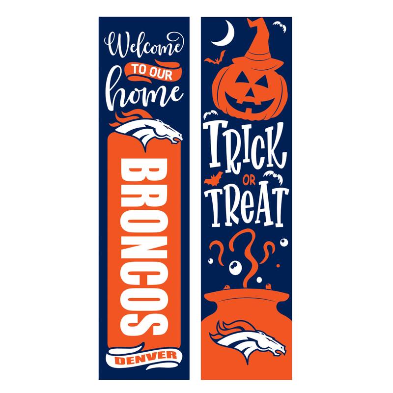 47" Double Sided Seasonal Porch Leaner, Denver Broncos - 47" x 11.25"