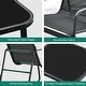 preview thumbnail 10 of 10, Moasis 3 Piece Rocking Patio Furniture Bistro Set with Chairs and Glass Table