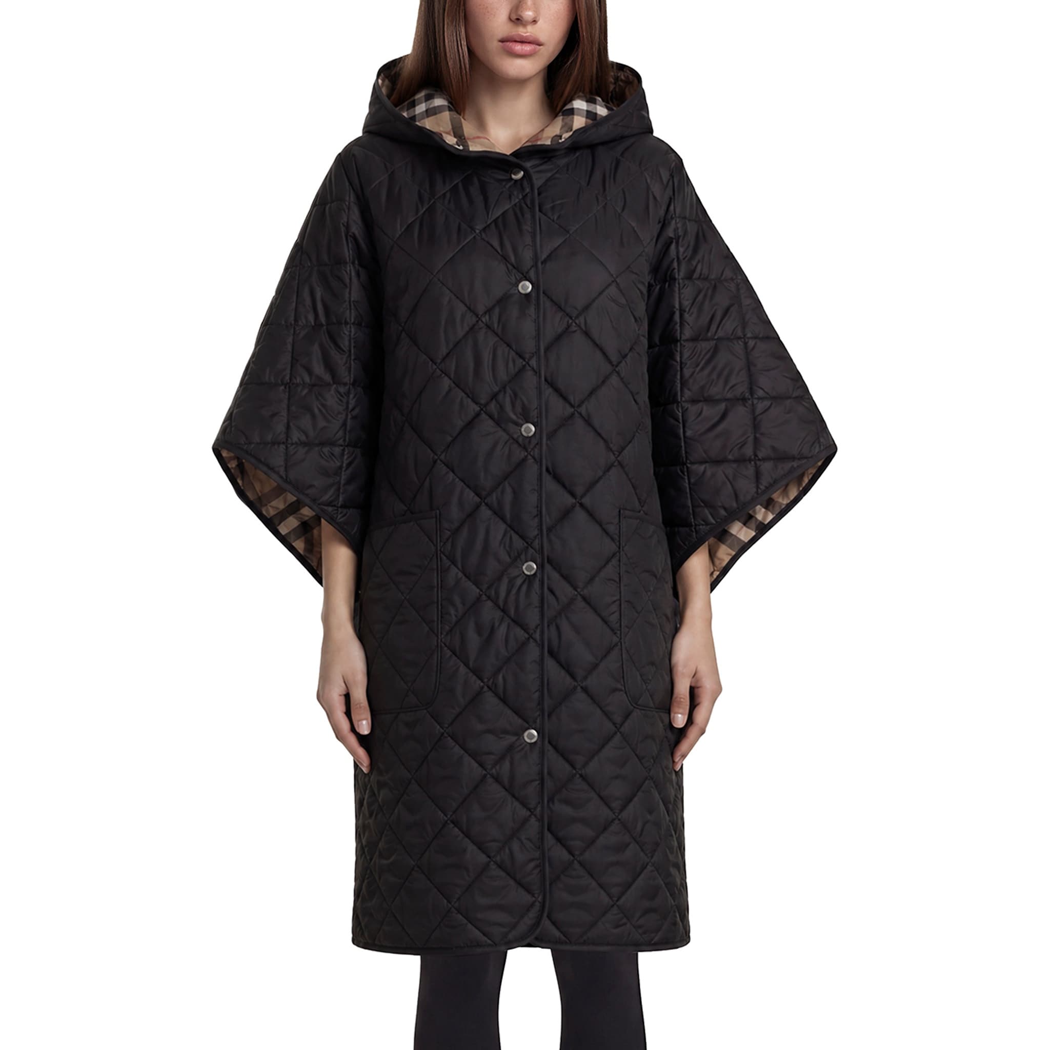 Burberry Paisley Diamond Quilted Poncho