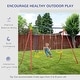 preview thumbnail 3 of 7, Outsunny Outdoor Swing Set for Backyard with 2-Person Swing and 2 Swings, Playground Equipment Outdoor Playset