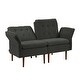 preview thumbnail 10 of 41, Modern Solid Wood Frame Tufted Sofa Bed with Adjustable Armrest