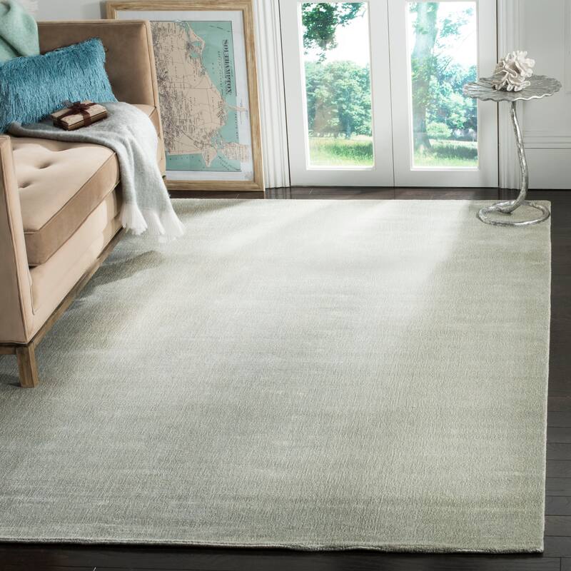 SAFAVIEH Handmade Mirage Lubna Modern Abstract Viscose Rug - 9' x 12' - Fog
