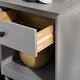 preview thumbnail 27 of 30, Walker Edison Bullrushes 1-drawer Solid Wood Nightstand