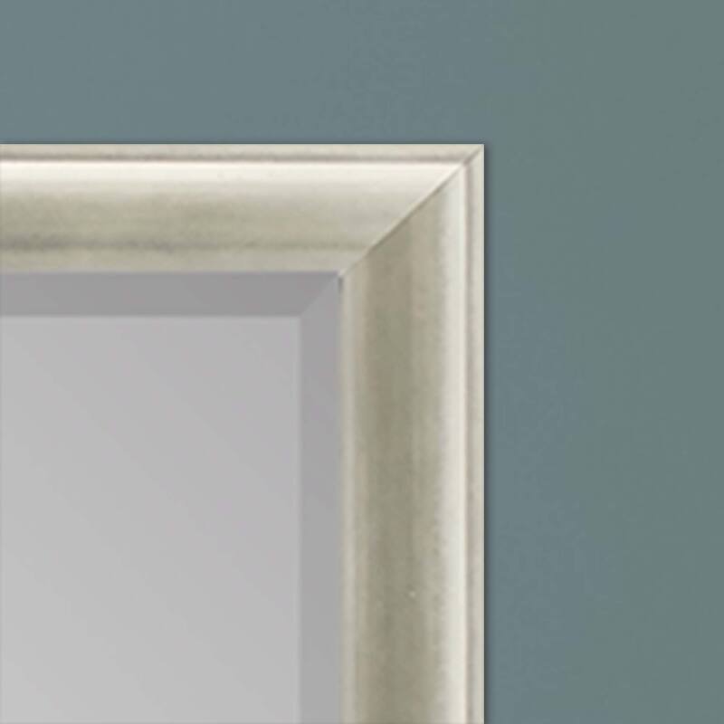 HomeRoots 52" Silver Wood Accent Mirror - 40.00 in. x 52.00 in. x 3.00 in.
