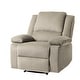 preview thumbnail 27 of 79, Vegan Leather Upholstered Push Back Manual Recliner Chair