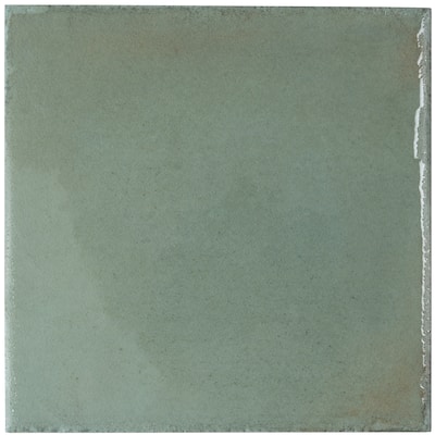 Cadence 8x8 Soft Sage Green Porcelain Zellige Square Wall and Floor Tile (12.49 sq ft/case) - 29 Pack