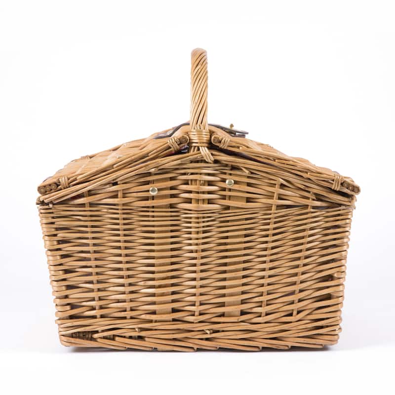 Picnic Time Piccadilly Picnic Basket, (Red & White Plaid Pattern) - N/A