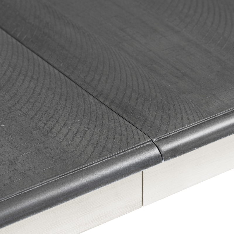 70" Dining Table Set with Extendable Table and 6 Upholstered Chairs