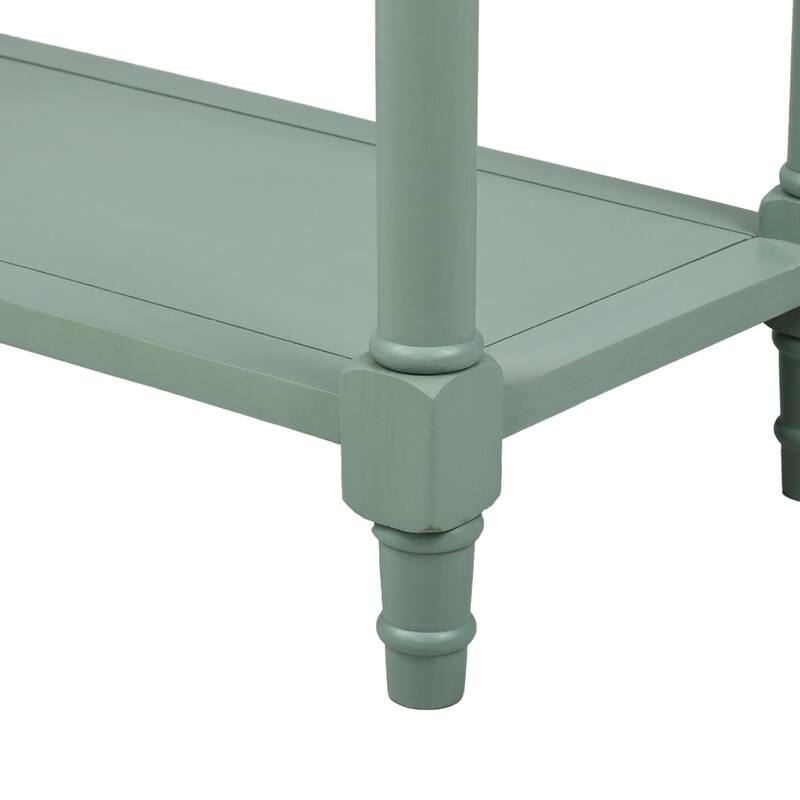 Modern Console Table with Two Drawers and Bottom Shelf