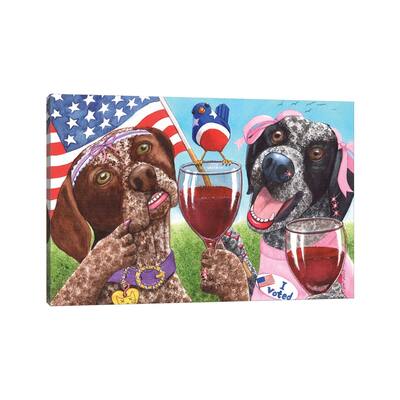 iCanvas "Can't Wine If You Don't Vote" by Catherine G McElroy Canvas Print