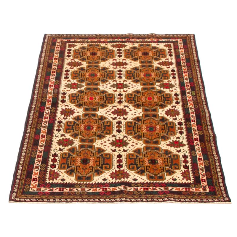 Teimani Ivory Rug 3'9" x 5'11" - 3'9 x 5'11