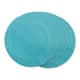Design Imports Silver Doubleframe Kitchen Placemat Set (Set of 6) - Teal - Round