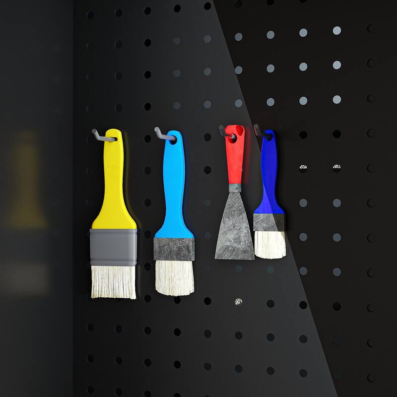 Industrial Metal Storage Cabinet with Pegboard, Adjustable Shelves and Wheels, Garage Tool Organizer with Soft-Close Doors