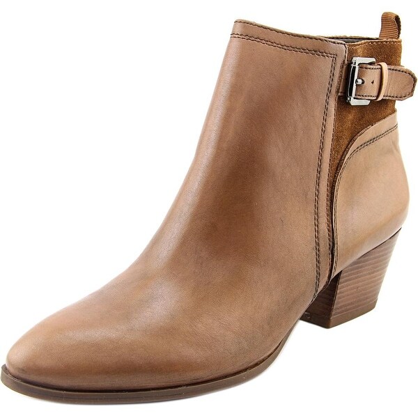 Franco Sarto Garda Women Round Toe Leather Brown Ankle Boot