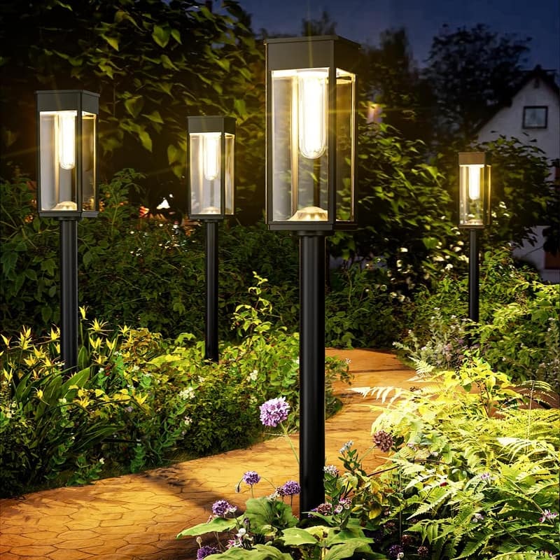 Solar Pathway Lights Outdoor,4/8 Pack Bright Solar Lights Outdoor
