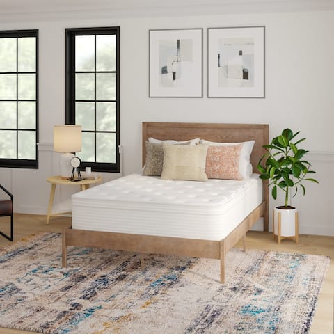 14" Euro Top Hybrid Pocket Spring & Foam Mattress in a Box with Edge Support