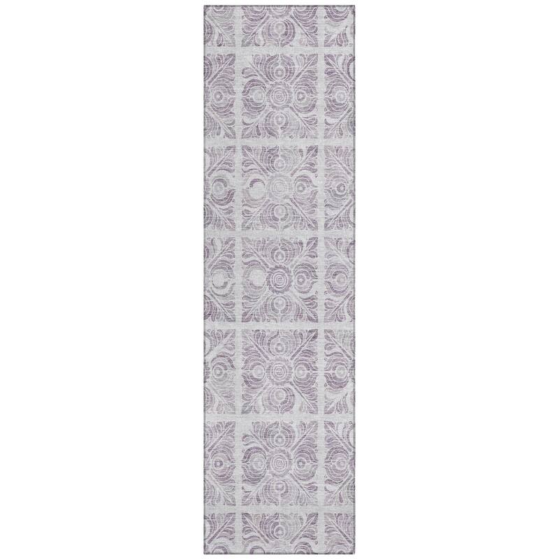 Machine Washable Indoor/ Outdoor Chantille Mosaic Rug