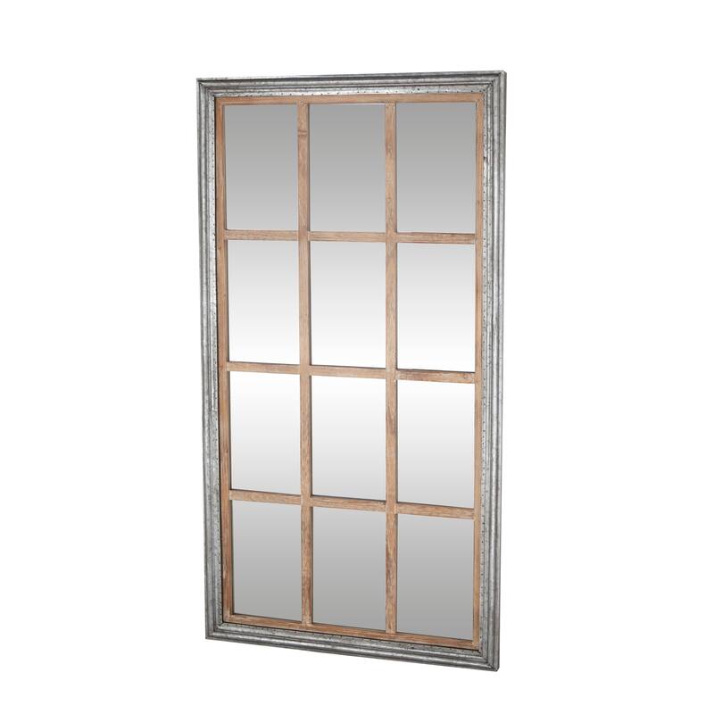 Brown Glass Farmhouse Wall Mirror 67 x 35 x 2 - 35 x 2 x 67