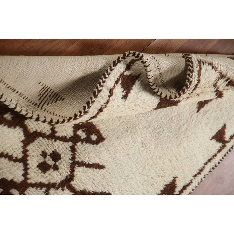 Anatolian Oriental Runner Rug Handmade Natural Dye / Beige Wool Carpet - 3'1"x 11'1"