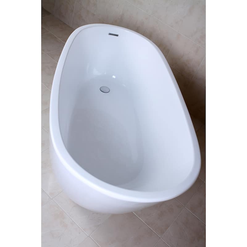 Kingston Brass Aqua Eden 59-1/16" Acrylic Soaking Bathtub for