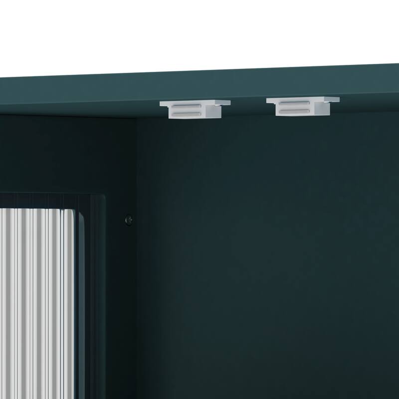 Bathroom Wall Cabinet,3-Door Wooden Cabinet with Open and Hidden Storage Space,Medicine Cabinet with Glass Door and Towel Bar