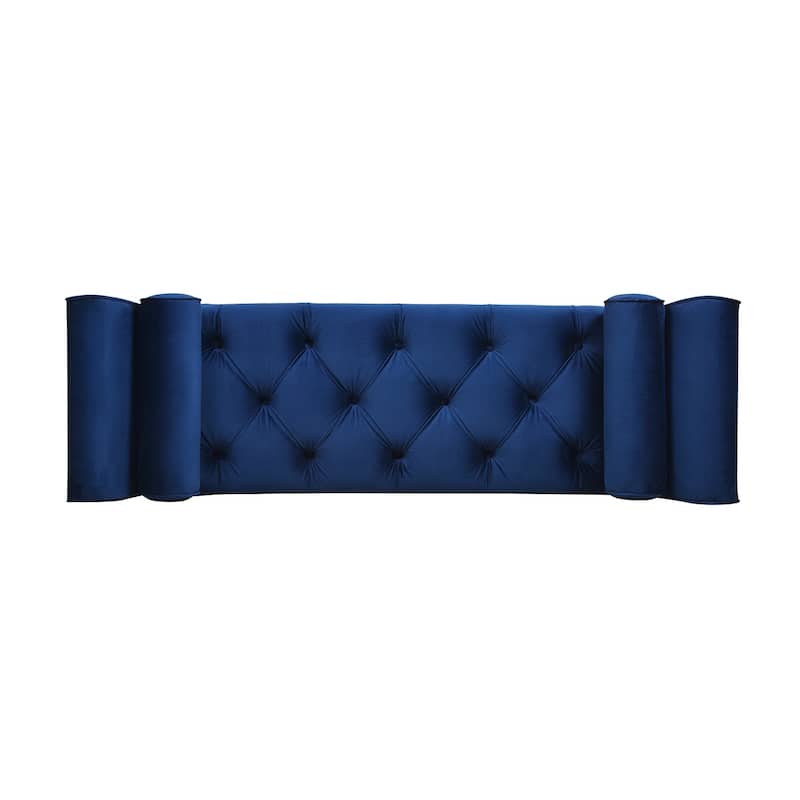 Florence Velvet Upholstered Tufted Entryway Bench